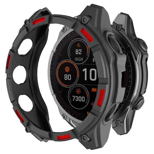 ISABAKE Hülle kompatibel mit Garmin Fenix 8 51MM TPU Schutzhülle, Smartwatch Schutzhülle Shell weich und langlebig kompatibel mit Garmin Fenix 8 51MM,Anti-Fleck, Kratzfest, Stoßfeste. von ISABAKE