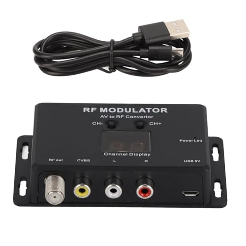 ISKDJBJG RF-Modulator, Professioneller PAL-NTSC-21-Kanal-AV-zu-RF-Konverter für Set-Top-Box, DVR, DVD von ISKDJBJG