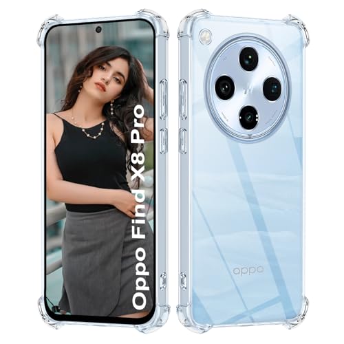 ISOI - Hülle kompatibel mit Oppo Find X8 Pro Handyhülle, mit Stoßfester Airbag-Stoßfänger Umfassender Schutz, Ultradünne Weiche TPU Silikon Schutzhülle - Transparent von ISOI