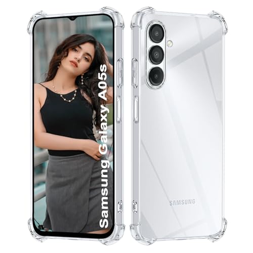 ISOI - Hülle kompatibel mit Samsung Galaxy A05s / Samsung Galaxy A05 s Handyhülle, mit Stoßfester Airbag-Stoßfänger Umfassender Schutz, Ultradünne Weiche TPU Silikon Schutzhülle - Transparent von ISOI