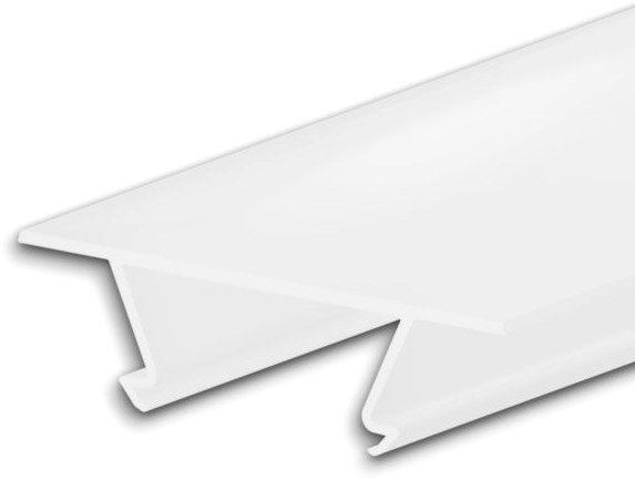ISOLED Abdeckung COVER46 weiß/matt 200 cm für Profil CORNER12 BORDERLESS von ISOLED