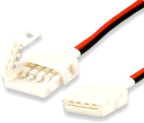 ISOLED Clip-Verbinder mit Kabel (max. 5A) für 2-pol. IP20 Flexstripes mit Breite 10mm von ISOLED