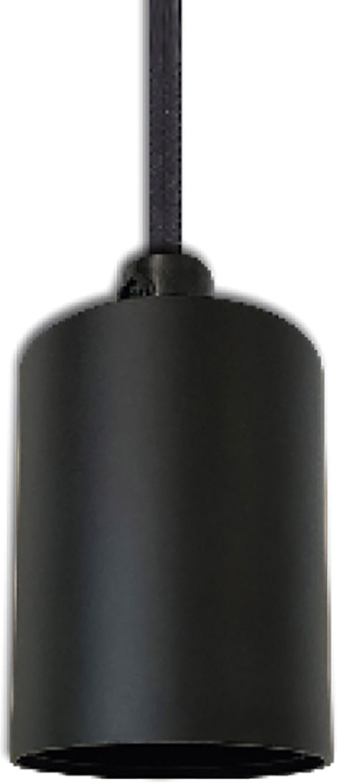 ISOLED E27 Fassung schwarz mit schwarzem Kabel 160cm von ISOLED