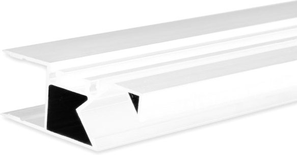 ISOLED LED Aufbauleuchtenprofil HIDE ASYNC Aluminium weiß RAL 9003, 200cm von ISOLED