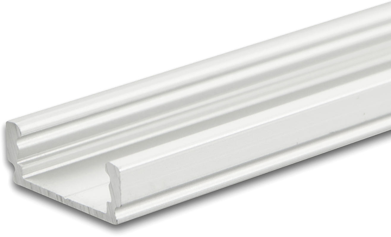 ISOLED LED Aufbauprofil SURF12 FLAT Aluminium eloxiert, 300cm von ISOLED