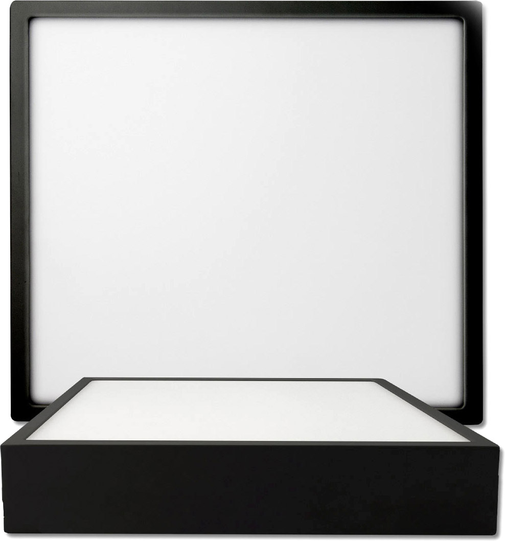 ISOLED LED Deckenleuchte PRO schwarz, 24W, 225x225mm, ColorSwitch 2700|3000|4000K, dimmbar von ISOLED