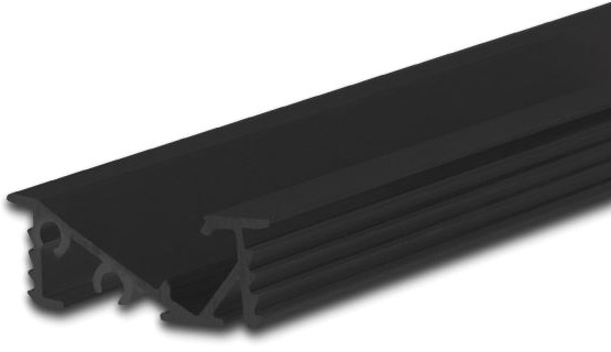 ISOLED LED Einbauprofil FURNIT6 D Aluminium schwarz RAL 9005, 200cm von ISOLED