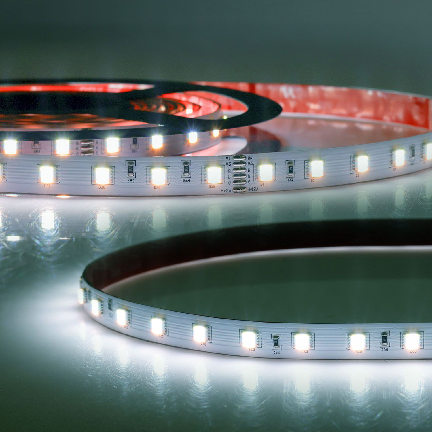 ISOLED LED SIL RGB+WW+KW CCT Flexband, 48V DC, 17W, IP20, 5in1 Chip, 10m Rolle, 60 LED/m von ISOLED