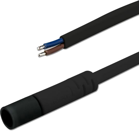 ISOLED Mini-Plug Anschlussfassung female, 1m, 2x0.75, IP54, schwarz, max. 48V von ISOLED
