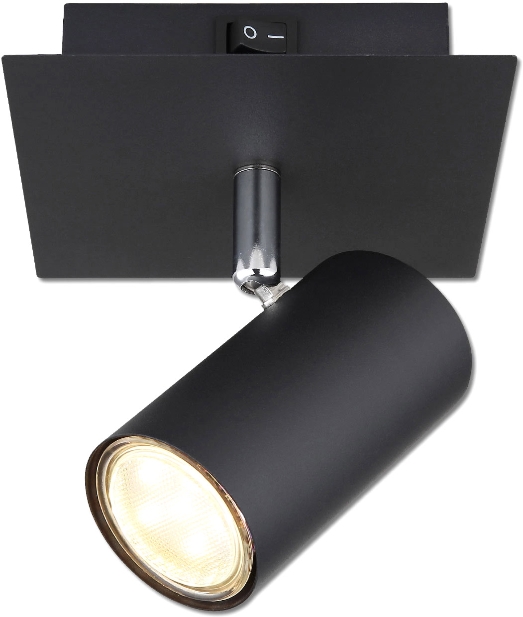 ISOLED Wandleuchte schwarz, mit Schalter, 1xGU10 Fassung, exkl. Leuchtmittel von ISOLED