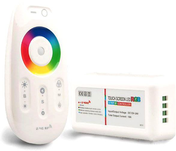 ISOLED Wireless Touch RGB PWM-Controller mit Funk-Fernbedienung 2.4GHz, 12-24V DC 3x4A von ISOLED