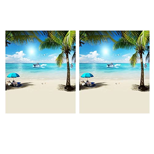 ISTOVO 2Stck 3X5Ft Sommer Meer Strand Fotografie Hintergrund Vinyl Studio Hintergrund Requisiten von ISTOVO