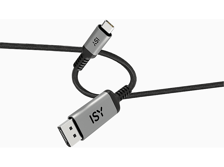 ISY IDP-4015-1 USB-C DisplayPort Kabel, Schwarz von ISY