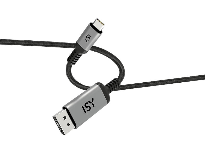 ISY IDP-4140 USB-C auf DisplayPort Kabel, Grau von ISY