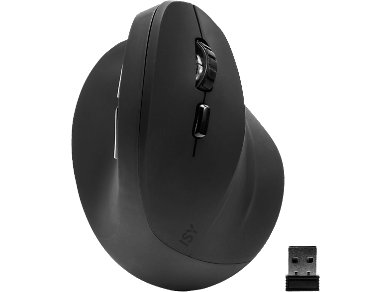 ISY IEM-1000-1 ergonomische Maus, Schwarz von ISY
