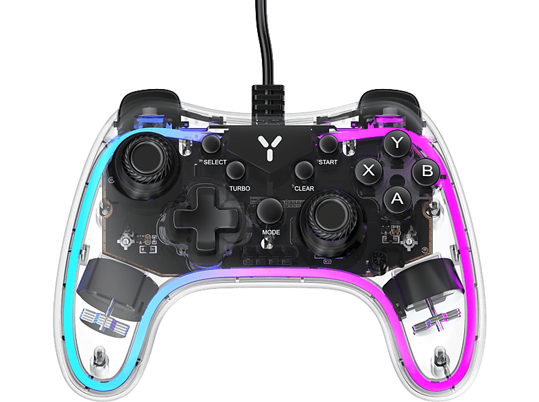 ISY IGP-1000-TP Gaming Controller Transparent für PC, Android von ISY