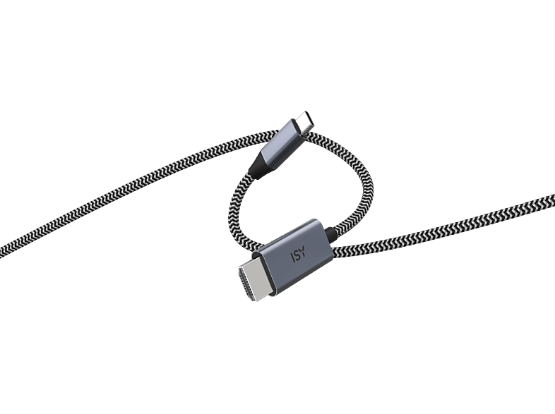 ISY IHD 9000-1 USB-C auf HDMI® Kabel, Schwarz von ISY
