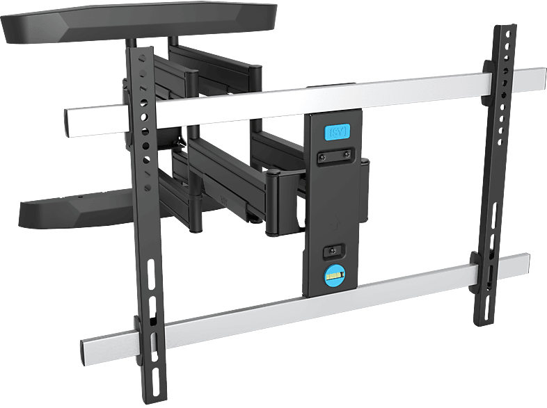 ISY ITV-3600 TV Wandhalterung, max. 85 Zoll, Schwenkbar, Neigbar, rotierbar, Schwarz und Silber von ISY