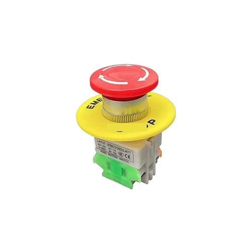 1PCS LAY37-11ZS Red Mushroom Cap 1NO 1NC DPST Emergency Stop Push Button Switch AC 660V 10A e-stop switch ITCLEYMDZV(1 set) von ITCLEYMDZV