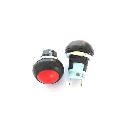 1PCS PBS-33A 12mm latching Switch On Off Small Push Button Switch 250V 3A Round Red Green White Black Blue Yellow ITCLEYMDZV(Red) von ITCLEYMDZV