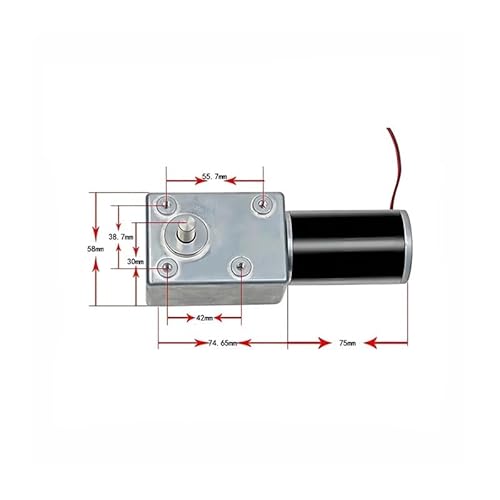 5882 Worm Gear electronic starter 24V Forward And Reverse Adjustable Speed 11RPM~195RPM High Torque Brushed DC electronic starter ITCLEYMDZV(Single Motor,6RPM_12RPM) von ITCLEYMDZV