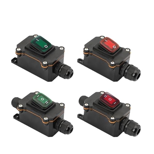 IP65 Waterproof Switch Waterproof Ship Type Switch 220V/24V/16A/30A Rain Proof Outside Electrical Room Ampere Box Second Gear(Double green 220V) von ITCLEYMDZV