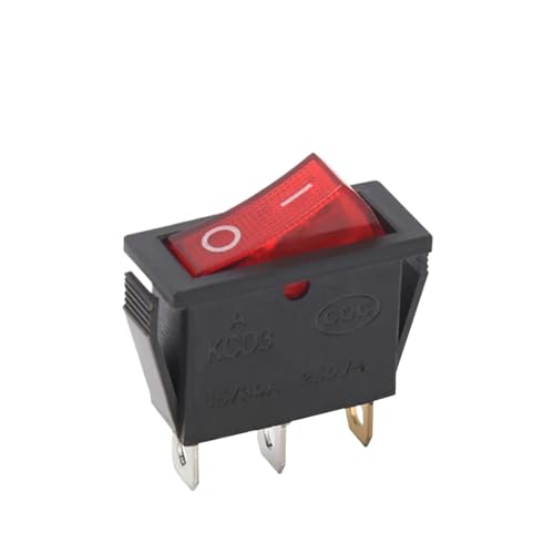 ON-OFF Rocker switch t85/55 250V 2PIN Red SPST Black boat switch KCD3-101 ITCLEYMDZV(Red,ON-ON 3Pin) von ITCLEYMDZV