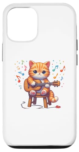 Hülle für iPhone 13 Pro Katze spielt Gitarre - Lustige Rockmusik Gitarre Katze von IVRY