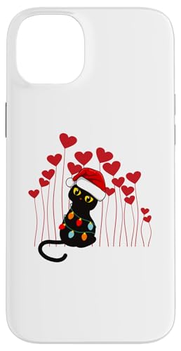 Hülle für iPhone 14 Plus Niedliche Katze Weihnachten Licht Valentinstag Katze Lustige Katzenliebhaber von IVRY