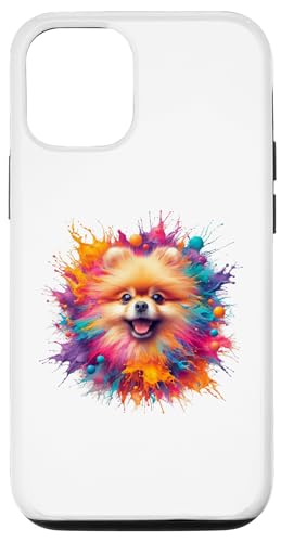 Hülle für iPhone 15 Bunte Splash Art Pomeranian Portrait Pom Puppy Owner von IVRY