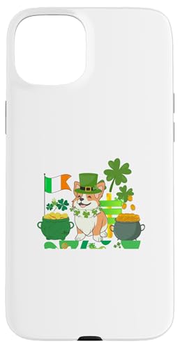 Hülle für iPhone 15 Plus Voller Spielereien Corgi St. Patrick's Day Corgi Dog von IVRY