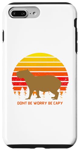 Hülle für iPhone 7 Plus/8 Plus Retro Nager Funny Capybara Don't Be Worry Be Capy von IVRY