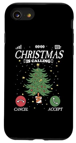 Hülle für iPhone SE (2020) / 7 / 8 Christmas Is Calling Pyjama, lustiger Weihnachtspyjama, Herren, Damen, Kinder von IVRY