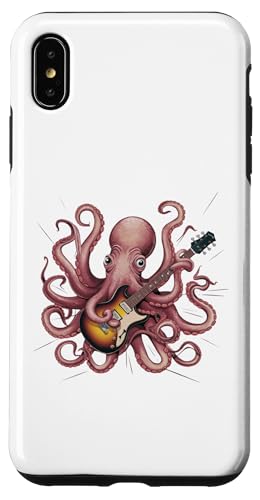 Hülle für iPhone XS Max Gitarre Octopus Neuheit Rock Musik Band Konzert Lustige Gitarre von IVRY