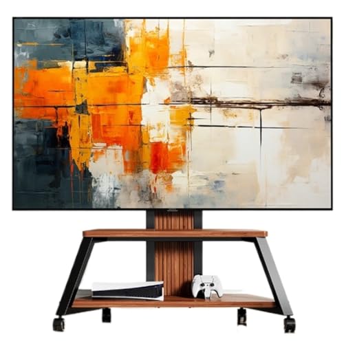 Tv Halterung Universal Höhenverstellbarer Rollender TV-Ständer Für 50-86-Zoll-Fernseher, TV-Ständer Mit Rädern, Hoher Mobiler Universal-TV-Ständer Mit Ablage Tv Halterung Zimmer von IWENZHKPA