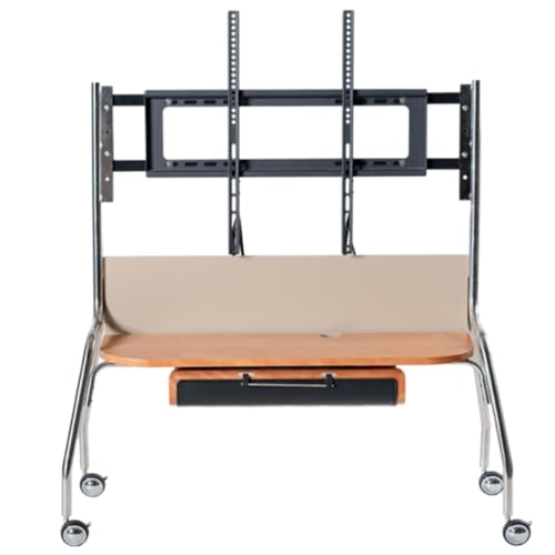 Tv Halterung Universal Rollbarer TV-Ständer, Mobiler TV-Wagen Auf Rädern, TV-Ständer Für 55 Bis 85 Zoll Große TV-Boden-TV-Wagenständer Mit Ablagefach Tv Halterung Zimmer(B) von IWENZHKPA