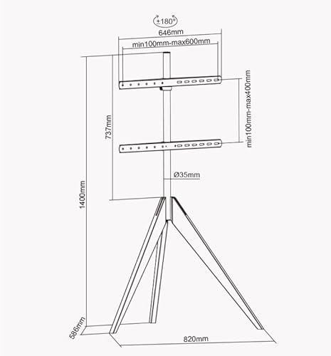 Tv Halterung Universal TV-Stativ Für 32-65-Zoll-LED-LCD-Flachbildfernseher, Drehbar, Höhenverstellbar, Hält Bis Zu 88 Pfund Tv Halterung Zimmer(A) von IWENZHKPA