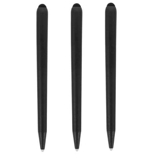 IWOWHERO 3St Doppelköpfiger Stift farbige Kopfhörer Telefonmasthalterung Tablet-Stift handschrift stift Stylus für Tablets Touch Pen Set Stylus-Stift für Laptop Handschrift-Stift Abs Black von IWOWHERO