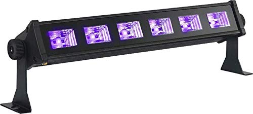 IBIZA LED-UVBAR6 UV Schwarzlicht LEISTE 6x3 WATT LEISTE BLINDER BÜHNE DJ PARTY DISCO EFFEKTSCHEINWERFER FLOORSPOT von Ibiza