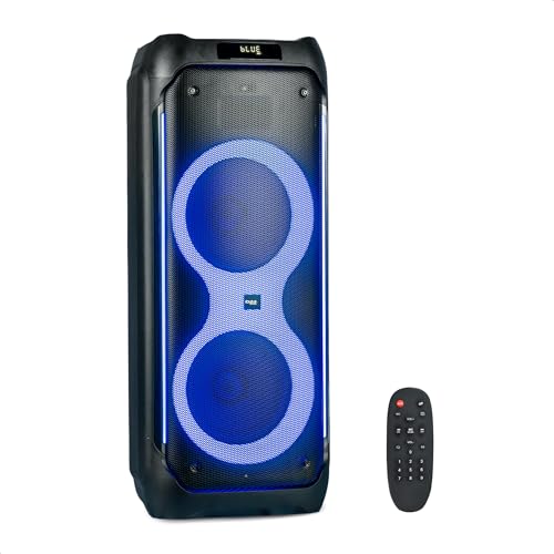 Ibiza - COLUMBA1200 - Lautsprecher, leistungsstarke 2x10"/25cm Schallwand auf wiederaufladbarem Akku - Bluetooth, Micro-SD, USB, Aux, 2 MIC IN, 1 GT IN - TWS - Mehrfarbige unendliche LED von Ibiza