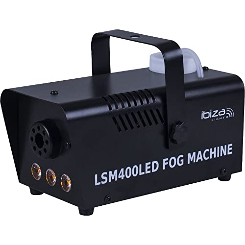 Ibiza - LSM400LED-BK - 400W Nebelmaschine mit integrierten LEDs und Fernsteuerung - Schwarz von Ibiza