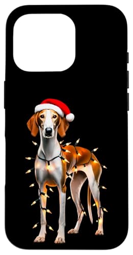 Hülle für iPhone 16 Pro Weihnachtsmütze für ibizenkische Jagdhunde, Besitzer von Weihnachtsbeleuchtung, Mama und Papa von Ibizan Hound Dog Christmas Products