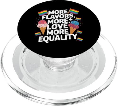 Eiscreme-Liebhaber Gelato Rainbow Pride Month Gleichberechtigung LGBT PopSockets PopGrip für MagSafe von Ice Cream Lover Gelato Sundae LGBT Pride Month