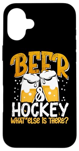 Hülle für iPhone 16 Plus Hockey Fan Bier und Hockey What Else is There Hockey von Ice Hockey Gifts Sport Apparel by Kanig Designs