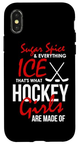 Hülle für iPhone X/XS Hockey Girls Sugar Spice Everything Ice Girls Hockey von Ice Hockey Gifts Sport Apparel by Kanig Designs