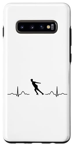 Hülle für Galaxy S10+ Ice Skater Eiskunstlauf Heartbeat EKG Mädchen Eislaufen von Iceskating Figure Skating Ice Dancing Accessoires