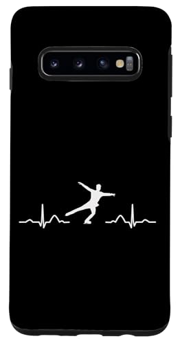 Hülle für Galaxy S10 Ice Skater Eiskunstlauf Heartbeat EKG Mädchen Eislaufen von Iceskating Figure Skating Ice Dancing Accessoires