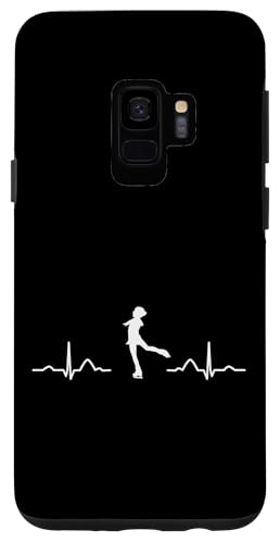 Hülle für Galaxy S9 Ice Skater Eiskunstlauf Heartbeat EKG Mädchen Eislaufen von Iceskating Figure Skating Ice Dancing Accessoires