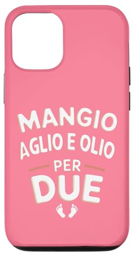 Mangio Aglio e Olio Per Due Donna Divertenti Gravidanza Hülle für iPhone 12/12 Pro von Idea Regalo Per Una Donna in Gravidanza Divertente