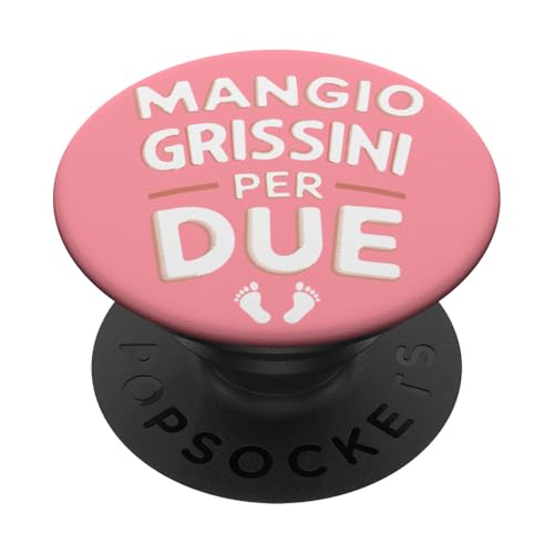 Mangio Grissini Per Due Donna Divertenti Gravidanza PopSockets Klebender PopGrip von Idea Regalo Per Una Donna in Gravidanza Divertente